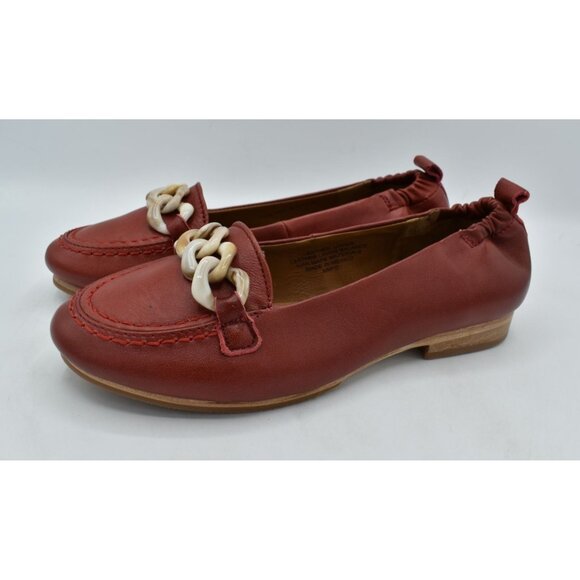 Sofft Womens Size 7 Kadyn Rouge Red Leather Flats Loafers Shoes - Picture 2 of 12